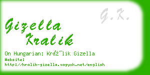 gizella kralik business card